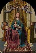 Quentin Matsys The Virgin and Child Enthroned, with Four Angels oil on canvas